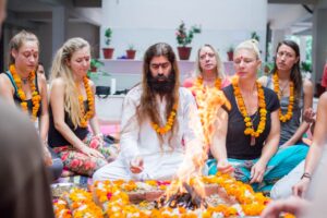 Yogi Chandrakant founder of Hummingbee Yoga School in Rishikesh